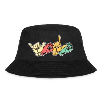 Yolo You only live once with sign language dgs - Bucket Hat - black - Front - Lela (165cm)