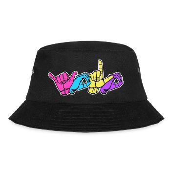 Yolo You only live once with sign language DGS - Bucket Hat - black - Front - Lela (165cm)