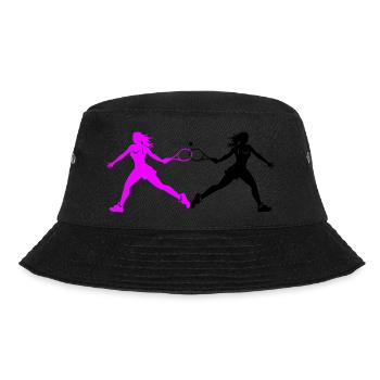 Tennis Spielerin Silhouette - Bucket Hat - Schwarz - Vorne - Lela (165cm)