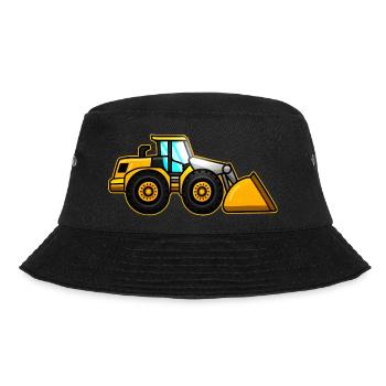 Yellow Wheel Loader - Bucket Hat - black - Front - Lela (165cm)