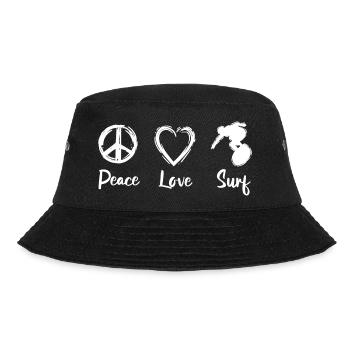Peace Love Surf - Bucket Hat - black - Front - Lela (165cm)
