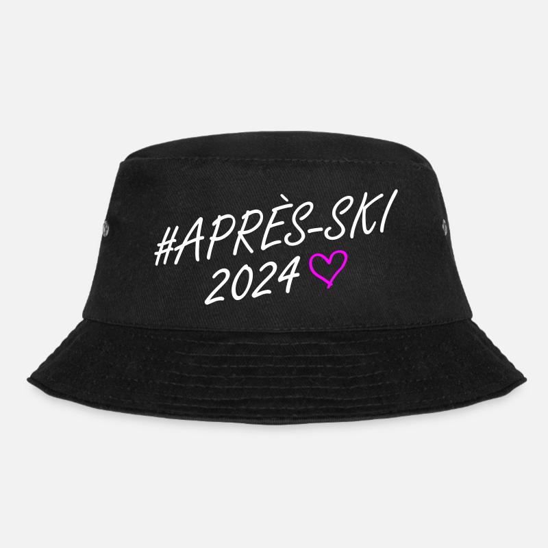 Apres Ski 2024 Herz Reise - Bucket Hat - Schwarz