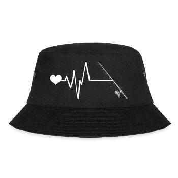 Fishing Rod Heartbeat - Bucket Hat - black - Front - Lela (165cm)