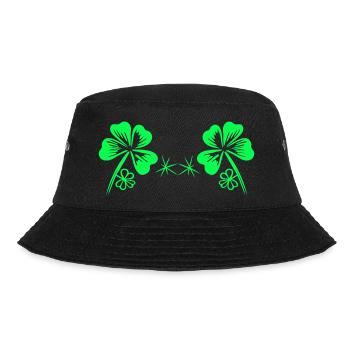BH St Patricks Day Kleeblatt Bra Bikini - Bucket Hat - Schwarz - Vorne - Lela (165cm)