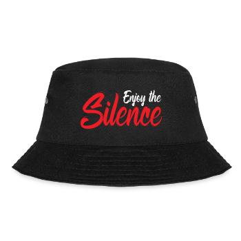 Enjoy the Silence Genieße die Stille - Bucket Hat - Schwarz - Vorne - Lela (165cm)