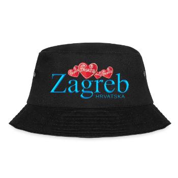 Zagreb Kroatien hrvatska hrv hr travel tourist chef - Bucket Hat - Schwarz - Vorne - Lela (165cm)