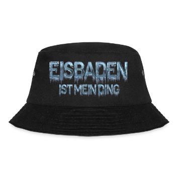 Eisbaden ist mein Ding - Bucket Hat - Schwarz - Vorne - Lela (165cm)