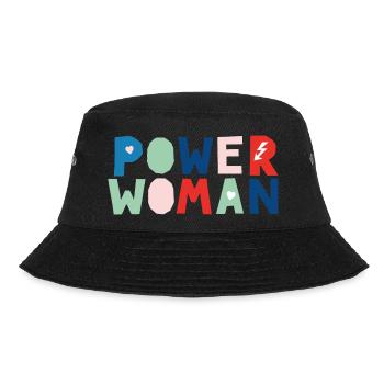 Power Woman - Bucket Hat - Schwarz - Vorne - Lela (165cm)