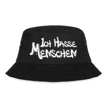 Ich Hasse Menschen - Bucket Hat - Schwarz - Vorne - Lela (165cm)