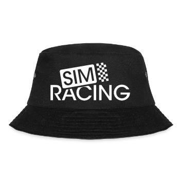 simracing driver logo sim racer icon car - Bucket Hat - black - Front - Lela (165cm)
