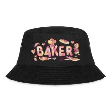Baker - Bucket Hat - Schwarz - Vorne - Lela (165cm)