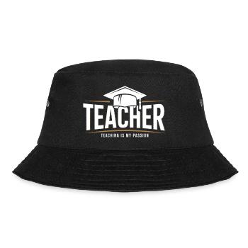 Teacher Teacher Pupil School Profession - Bucket Hat - black - Front - Lela (165cm)