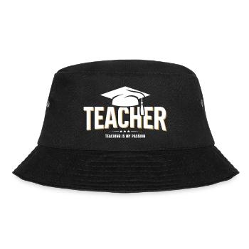 Teacher Teacher School Profession - Bucket Hat - black - Front - Lela (165cm)