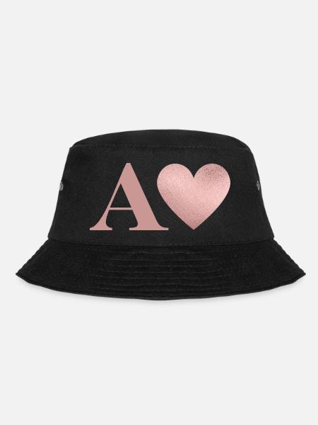 Lettre a cœur rose gold - Bob - noir
