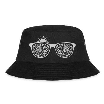 Beach Surfing Surfboard Sunglasses Surfer Beach - Bucket Hat - black - Front - Lela (165cm)