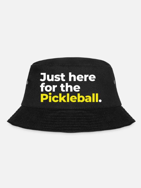 Pickelball Tee, Modern Minimalist - Bucket Hat - black