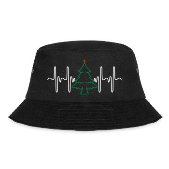 Heartbeat Christmas Tree (colors changeable) - Bucket Hat - black - Front - Lela (165cm)