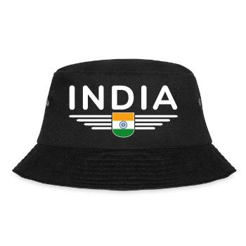 I Love India, Outfit T-Shirt Design Gift - Bucket Hat - black - Front - Lela (165cm)