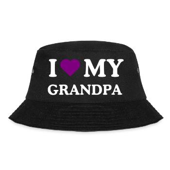 Ich liebe das lila Alzheimer-Bewusstsein meines Großvaters - Bucket Hat - Schwarz - Vorne - Lela (165cm)
