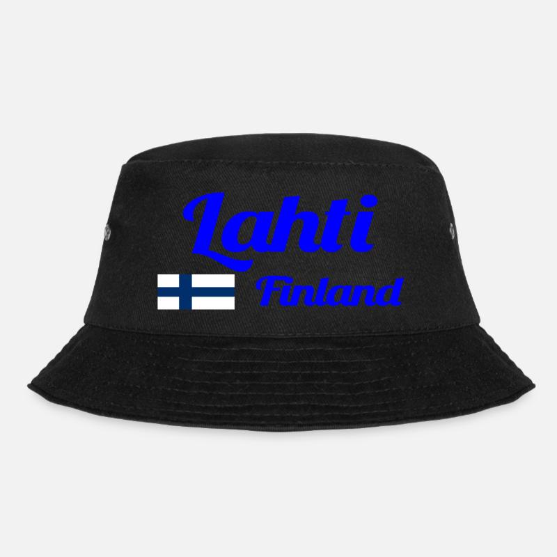 Lahti Finland- Stylish prints - Bucket Hat - black
