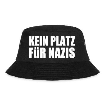 kein platz für nazis - Bucket Hat - Schwarz - Vorne - Lela (165cm)