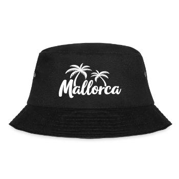 Mallorca Insel-Feeling – Urlaub Palmen Strand - Bucket Hat - Schwarz - Vorne - Lela (165cm)