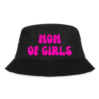 Mom of Girls – Raising Queens - Bucket Hat - black - Front - Lela (165cm)