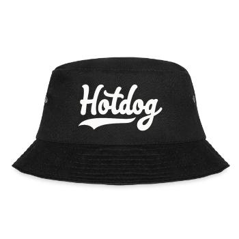Hotdog Love in Black and White Look - Bucket Hat - black - Front - Lela (165cm)