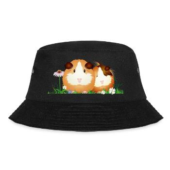 Two guinea pigs in the meadow – harmony - Bucket Hat - black - Front - Lela (165cm)