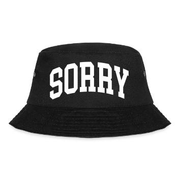 Sorry - Bucket Hat - Schwarz - Vorne - Lela (165cm)
