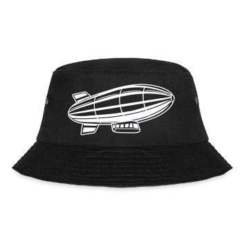 Airship Silhouette Zeppelin - Bucket Hat - black - Front - Lela (165cm)
