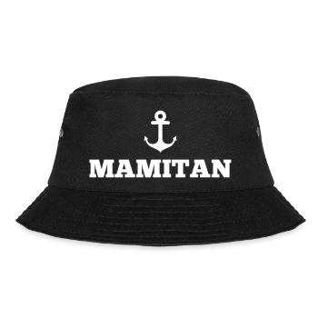 Mamitän Lustiges Wortspiel Kapitän Mama Anker - Bucket Hat - Schwarz - Vorne - Lela (165cm)