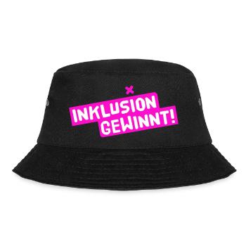 Inklusion gewinnt - Bucket Hat - Schwarz - Vorne - Lela (165cm)