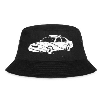 Polizei Auto Verfolgung Grunge Vektor - Bucket Hat - Schwarz - Vorne - Lela (165cm)