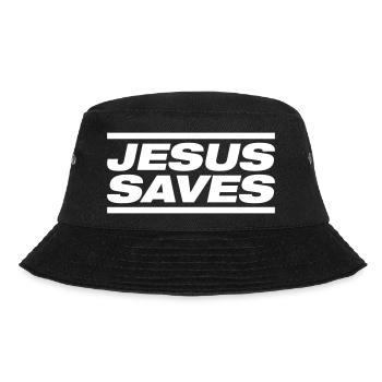 Jesus Rettet - Bucket Hat - Schwarz - Vorne - Lela (165cm)