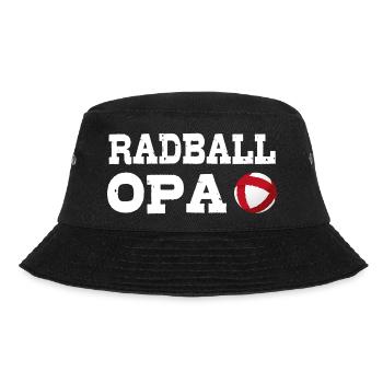 Radball, OPA, Radballer, Hallenradsport - Bucket Hat - Schwarz - Vorne - Lela (165cm)