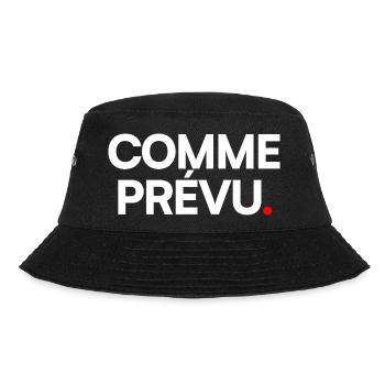 COMME PRÉVU. – Humour Ironique Minimaliste - Bob - noir - Devant - Lela (165cm)