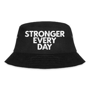 Stronger every day - Bucket Hat - black - Front - Lela (165cm)