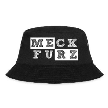 MeckFurz Geometrische Collage Merz muss weg - Bucket Hat - Schwarz - Vorne - Lela (165cm)
