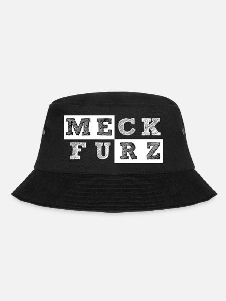 MeckFurz Geometrische Collage Merz muss weg - Bucket Hat - Schwarz