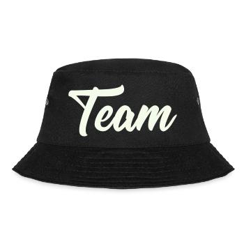 team - Bucket Hat - Schwarz - Vorne - Lela (165cm)