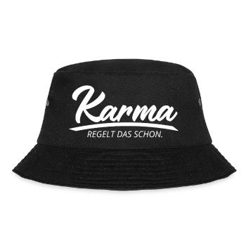 Karma Regelt Das Schon Lustiger Spruch Geschenk - Bucket Hat - Schwarz - Vorne