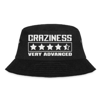 Craziness Very Advanced Verrückt Sterne Spruch - Bucket Hat - Schwarz - Vorne