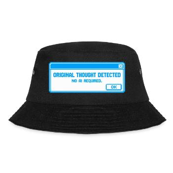 Ursprünglicher Gedanke erkannt – Anti-KI-Schlam - Bucket Hat - Schwarz - Vorne