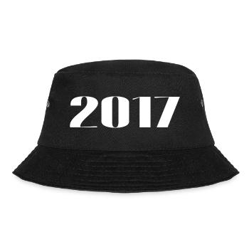 2017 - Geschenk geboren im Jahr 2017 - Bucket Hat - Schwarz - Vorne - Lela (165cm)