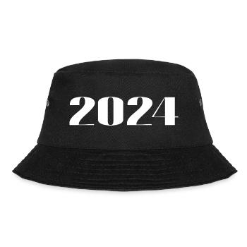 2024 - Geschenk geboren im Jahr 2024 - Bucket Hat - Schwarz - Vorne - Lela (165cm)