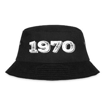 Geburtstagsgeschenk 1970 - 1970 - Bucket Hat - Schwarz - Vorne - Lela (165cm)