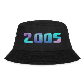 Geburtstagsgeschenk 2005 Jahrgang 2005 Retro 2005 - Bucket Hat - Schwarz - Vorne - Lela (165cm)