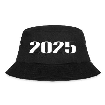 2025 - Geschenk geboren im Jahr 2025 - Bucket Hat - Schwarz - Vorne - Lela (165cm)