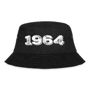 Geburtstagsgeschenk 1964 - 1964 - Bucket Hat - Schwarz - Vorne - Lela (165cm)